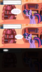 Size: 1280x2168 | Tagged: safe, artist:hakunohamikage, carrot top, golden harvest, twilight sparkle, alicorn, pony, ask-princesssparkle, g4, ask, female, solo, tumblr, twilight sparkle (alicorn)