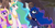 Size: 900x467 | Tagged: safe, screencap, princess cadance, princess celestia, princess luna, alicorn, pony, g4, my little pony: the movie, official, canterlot, female, folded wings, mare, open mouth, raised hoof