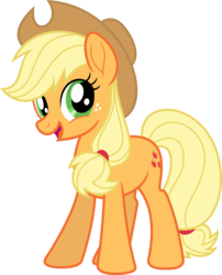Size: 7000x8660 | Tagged: safe, artist:luckreza8, applejack, earth pony, pony, g4, my little pony: the movie, absurd resolution, cowboy hat, female, hat, mare, simple background, smiling, solo, stetson, transparent background, vector