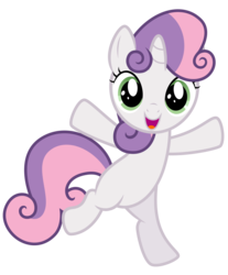 Size: 1600x1932 | Tagged: safe, artist:thatguy1945, part of a set, sweetie belle, pony, unicorn, flight to the finish, g4, bipedal, cute, female, filly, happy, looking at you, pyramid, simple background, solo, transparent background, vector