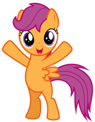 Size: 6372x8192 | Tagged: safe, artist:thatguy1945, part of a set, scootaloo, pegasus, pony, flight to the finish, g4, absurd resolution, bipedal, cute, cutealoo, female, filly, happy, pyramid, simple background, solo, transparent background, vector