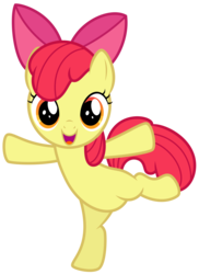 Size: 1600x2193 | Tagged: safe, artist:thatguy1945, part of a set, apple bloom, earth pony, pony, flight to the finish, g4, adorabloom, apple bloom's bow, bipedal, bow, cute, female, filly, hair bow, happy, pyramid, simple background, solo, transparent background, vector