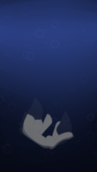 Size: 1080x1920 | Tagged: safe, oc, oc only, oc:dark shadow, pony, abyss, blue, bubble, falling, ocean, solo, underwater, water