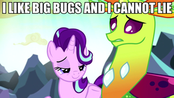 Size: 1920x1080 | Tagged: safe, starlight glimmer, thorax, changedling, changeling, pony, unicorn, totally legit recap, g4, baby got back, bedroom eyes, c:, caption, eyes on the prize, female, frown, gritted teeth, image macro, king thorax, looking down, mare, meme, sir mix-a-lot, smiling, song reference