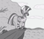 Size: 2268x2041 | Tagged: safe, artist:ononim, zecora, zebra, g4, atg 2017, cliff, cloud, everfree forest, female, forest, grayscale, high res, monochrome, newbie artist training grounds, quadrupedal, solo