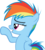 Size: 1024x1141 | Tagged: safe, artist:thefrostspark, rainbow dash, pegasus, pony, g4, my little pony: friendship is magic, the lost treasure of griffonstone, female, filly, filly rainbow dash, lidded eyes, open mouth, raised hoof, simple background, smiling, solo, transparent background, vector, younger