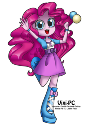 Size: 1024x1406 | Tagged: safe, artist:vixi-pc, pinkie pie, equestria girls, g4, balloon, female, looking at you, simple background, solo, transparent background