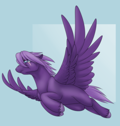 Size: 1044x1099 | Tagged: safe, artist:mythpony, oc, oc only, oc:dreamweaver, pegasus, pony, flying, male, scar, solo, stallion