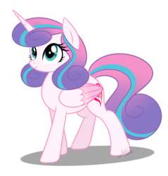 Size: 2000x2100 | Tagged: safe, artist:jack-pie, princess flurry heart, alicorn, pony, g4, colored wings, colored wingtips, cute, female, flurrybetes, high res, looking up, mare, older, older flurry heart, pose, simple background, smiling, solo, transparent background