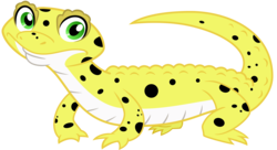 Size: 2950x1600 | Tagged: safe, artist:cheezedoodle96, ray, gecko, leopard gecko, lizard, eqg summertime shorts, equestria girls, g4, pet project, .svg available, ambiguous gender, animal, looking at you, pet, simple background, solo, svg, transparent background, vector