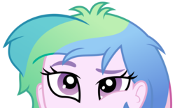 Size: 2431x1509 | Tagged: safe, artist:sketchmcreations, princess celestia, principal celestia, equestria girls, g4, my little pony equestria girls: summertime shorts, subs rock, eye twitch, female, raised eyebrow, simple background, solo, soon, transparent background, vector