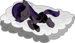 Size: 6020x3500 | Tagged: safe, artist:xboomdiersx, oc, oc only, oc:half-note, pegasus, pony, absurd resolution, cloud, female, mare, simple background, sleeping, solo, transparent background, vector