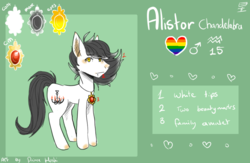 Size: 984x640 | Tagged: safe, artist:princehoshi, oc, oc only, oc:alistor, pony, reference sheet, solo