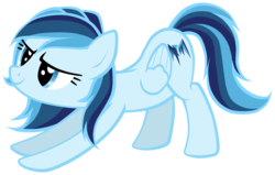 Size: 1024x651 | Tagged: safe, artist:petraea, oc, oc only, oc:sapphire skies, pegasus, pony, female, mare, simple background, solo, stretching, transparent background, vector