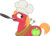 Size: 4118x3001 | Tagged: safe, artist:cloudy glow, big macintosh, earth pony, pony, g4, the perfect pear, chef's hat, frying pan, hat, male, simple background, solo, stallion, transparent background, vector