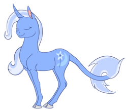 Size: 4584x4016 | Tagged: safe, artist:kappetapp, trixie, classical unicorn, pony, unicorn, g4, absurd resolution, cloven hooves, female, horn, leonine tail, simple background, solo, transparent background