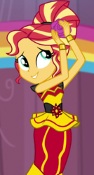 Size: 383x717 | Tagged: safe, screencap, sunset shimmer, human, equestria girls, equestria girls specials, g4, my little pony equestria girls: dance magic, cropped, female, flamenco dress, flower, flower in hair, solo, sunset shimmer flamenco dress