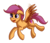 Size: 1024x889 | Tagged: safe, artist:camyllea, scootaloo, pegasus, pony, g4, atg 2017, female, filly, flying, newbie artist training grounds, scootaloo can fly, simple background, solo, transparent background