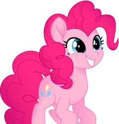 Size: 4114x4288 | Tagged: safe, artist:lydianyan, pinkie pie, earth pony, pony, g4, my little pony: the movie, absurd resolution, cute, diapinkes, female, mare, simple background, smiling, solo, transparent background
