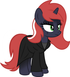 Size: 1280x1402 | Tagged: safe, artist:buckeyescozycafe, oc, oc only, oc:melody shadows, pony, unicorn, clothes, female, mare, simple background, solo, transparent background