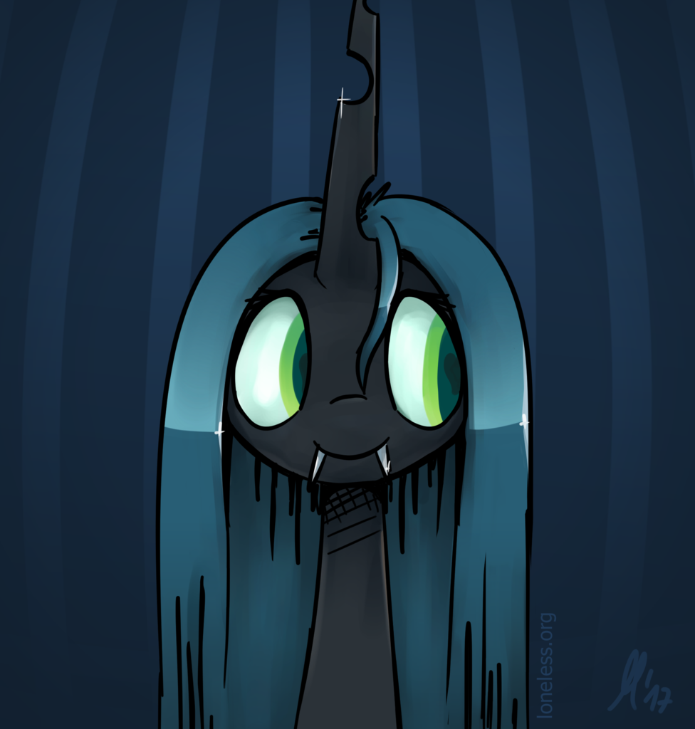 Safe Artist Loneless Art Queen Chrysalis Changeling