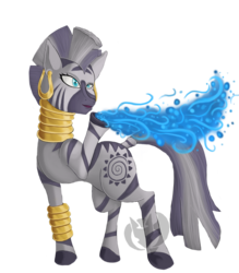 Size: 2100x2400 | Tagged: safe, artist:kenisu-of-dragons, zecora, zebra, g4, female, high res, magic, simple background, solo, transparent background