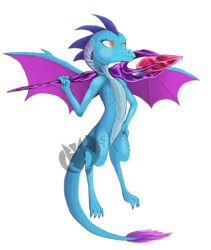 Size: 2400x2850 | Tagged: safe, artist:kenisu-of-dragons, princess ember, dragon, g4, bloodstone scepter, female, high res, simple background, solo, transparent background