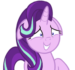 Size: 776x724 | Tagged: safe, artist:iamsheila, starlight glimmer, pony, unicorn, g4, no second prances, awkward smile, female, floppy ears, simple background, smiling, solo, transparent background, vector