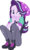 Size: 1554x2550 | Tagged: safe, artist:davidsfire, starlight glimmer, equestria girls, equestria girls specials, g4, my little pony equestria girls: mirror magic, beanie, clothes, covering mouth, female, hat, hiding, high heels, pants, scared, scaredy glimmer, shirt, shoes, simple background, sitting, solo, transparent background, vector, vest, watch