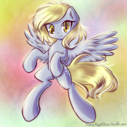 Size: 2000x2000 | Tagged: safe, artist:chaosangeldesu, derpy hooves, pegasus, pony, g4, female, high res, looking at you, mare, smiling, solo