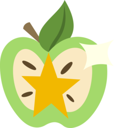 Size: 4465x5000 | Tagged: safe, artist:dashiesparkle, bright mac, g4, the perfect pear, absurd resolution, apple, cutie mark, cutie mark only, food, fruit, leaf, simple background, transparent background, vector