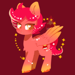 Size: 1024x1024 | Tagged: safe, artist:snow angel, oc, oc only, oc:blazing heart, pony, commission, cute, female, heart, heart eyes, mare, ocbetes, simple background, solo, wingding eyes
