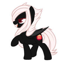 Size: 2321x2000 | Tagged: source needed, safe, artist:kito tyan, oc, oc only, oc:midnight ruby, bat pony, pony, bat pony oc, colored pupils, commission, fangs, high res, long mane, long tail, open mouth, raised hoof, red eyes, simple background, transparent background, wings, ych result