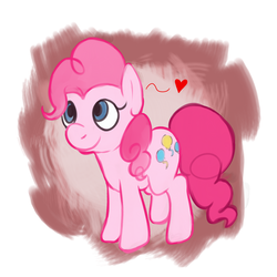 Size: 1500x1500 | Tagged: safe, artist:shlebby, pinkie pie, earth pony, pony, g4, female, heart, smiling, solo