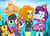 Size: 1000x720 | Tagged: safe, artist:pixelkitties, adagio dazzle, moondancer, octavia melody, rarity, earth pony, pony, unicorn, equestria girls, friendship through the ages, g4, my little pony equestria girls: rainbow rocks, 60s, clothes, female, glasses, guitar, kazumi evans, mare, parody, pixelkitties' brilliant autograph media artwork, sgt. rarity, smiling, submarine, the beatles, yellow submarine