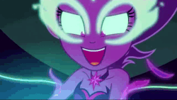 Size: 518x293 | Tagged: safe, screencap, sci-twi, twilight sparkle, equestria girls, g4, my little pony equestria girls: friendship games, animated, female, gif, laughing, midnight sparkle
