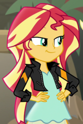 Size: 445x666 | Tagged: safe, screencap, sunset shimmer, equestria girls, equestria girls specials, g4, my little pony equestria girls: movie magic, cropped, smugset shimmer