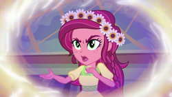 Size: 1280x720 | Tagged: safe, screencap, gloriosa daisy, equestria girls, g4, my little pony equestria girls: legend of everfree, female, flashback, magical geodes, solo