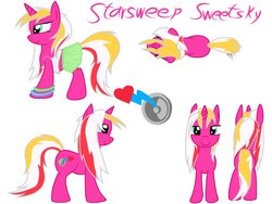 Size: 1024x768 | Tagged: safe, artist:littlenaughtypony, oc, oc only, oc:starsweep sweetsky, pony, clothes, cute, hoof ring, reference sheet, skirt, skirt lift