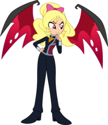 Size: 4296x5000 | Tagged: safe, artist:diegator007, oc, oc only, oc:princess dark matter, equestria girls, g4, absurd resolution, clothes, equestria girls-ified, pants, request, simple background, solo, thinking, transparent background, wings