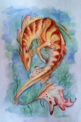 Size: 2235x3351 | Tagged: safe, artist:28gooddays, oc, oc only, siren, high res, seaweed, siren oc, solo, traditional art, underwater