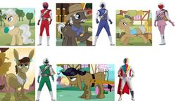 Size: 727x419 | Tagged: safe, burnt oak, cranky doodle donkey, matilda, mayor mare, mr. greenhooves, g4, the perfect pear, big one, jakq dengekitai, super sentai