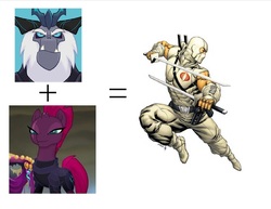 Size: 1650x1275 | Tagged: safe, fizzlepop berrytwist, storm king, tempest shadow, g4, my little pony: the movie, exploitable meme, g.i. joe, make it happen, meme, pun, shipping, storm shadow, stormpest