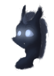 Size: 586x816 | Tagged: safe, artist:al1-ce, derpibooru exclusive, changeling, glowing eyes, monochrome, simple background, solo, transparent background