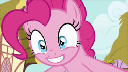 Size: 914x514 | Tagged: safe, screencap, pinkie pie, earth pony, pony, fame and misfortune, g4, discovery family logo, faic, female, mare, solo