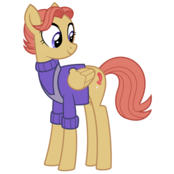Size: 7000x7000 | Tagged: safe, artist:besttubahorse, amber ink, pegasus, pony, fame and misfortune, g4, absurd resolution, bookseller, clothes, female, mare, simple background, solo, sweater, transparent background, vector