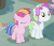 Size: 593x508 | Tagged: safe, screencap, coconut cream, toola roola, earth pony, pony, fame and misfortune, g4, animated, coconut cute, cute, eye contact, eyes closed, female, filly, gif, grin, hug, looking at each other, open mouth, roolabetes, smiling