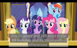 Size: 1920x1200 | Tagged: safe, screencap, applejack, fluttershy, pinkie pie, rainbow dash, rarity, twilight sparkle, alicorn, pony, fame and misfortune, g4, my little pony: friendship is magic, female, flawless, mane six, meme, twilight sparkle (alicorn), youtube caption