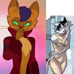 Size: 475x477 | Tagged: safe, idw, capper dapperpaws, abyssinian, anthro, g4, my little pony: the movie, chest fluff, male, rom spaceknight