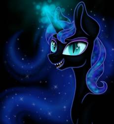 Size: 1200x1300 | Tagged: safe, artist:lime-stone, nightmare moon, princess luna, pony, g4, black background, female, simple background, solo